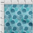 thumbnail image 2 of oneOone Cotton Cambric Turquoise Blue Fabric Ocean Underwater Life Fabric For Sewing Printed Craft Fabric By The Yard 56 Inch Wide, 2 of 4