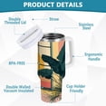 thumbnail image 2 of Yayeee 40oz Stainless Steel Tumbler with Straw and Handle Double-Wall Insulated Travel Water Bottle, Pink Sunset, 2 of 8