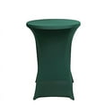 thumbnail image 2 of Balsa Circle 36" Cocktail Spandex Fitted Stretchable Elastic Tablecloth Hunter Green, 2 of 8