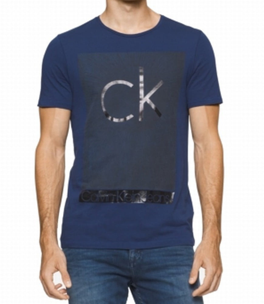 Calvin Klein - Calvin Klein NEW Navy Blue Mens Size XL Logo Graphic ...