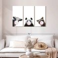 thumbnail image 2 of Elephant Stock Three Funny Animals Wall Art - Horizontal Multi Panel Canvas - Living Room Wall Decor - Humor Multi Panel - White And Gray Decor - 45" x 28", 2 of 8