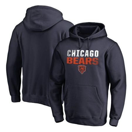 Men's NFL Pro Line by Fanatics Branded Navy Chicago Bears Iconic Collection Fade Out Pullover Hoodie