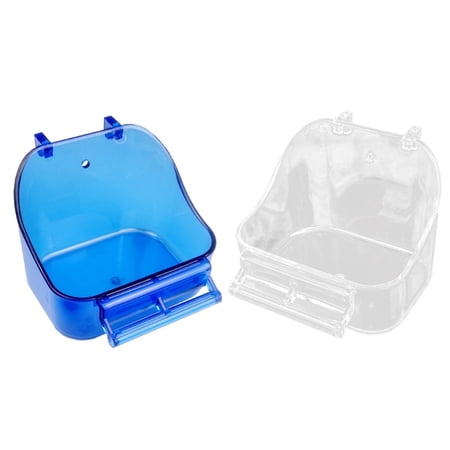 Budgies Lovebirds Pet Shower Hanging Cage Accessories Plastic Birdbath Parrot Bathtub Bird Bath Cage Bathing Box 2PCS