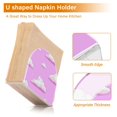 thumbnail image 4 of Napkin Holder Pink Clouds Thick U Shape Acrylic Non Slip Space Saving for Kitchen, 4 of 9