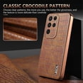 thumbnail image 5 of AZNS For Samsung Galaxy S25 Ultra Case Electroplating Crocodile Texture PU+TPU Phone Cover - Green, 5 of 5