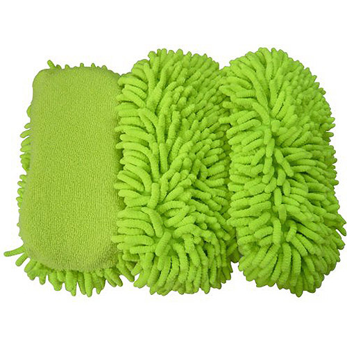 Zwipes Microfiber Car Wash Sponge, Green, 3Pack