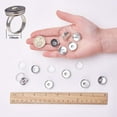 thumbnail image 6 of 1 Box 62Pcs Button Finger Ring 2Pcs Adjustable Components with 30Pcs Snap Button Cabochon Settings 30Pcs Glass Cabochons Tray Settings for Jewelry Making Kit Clear 1box, 6 of 9