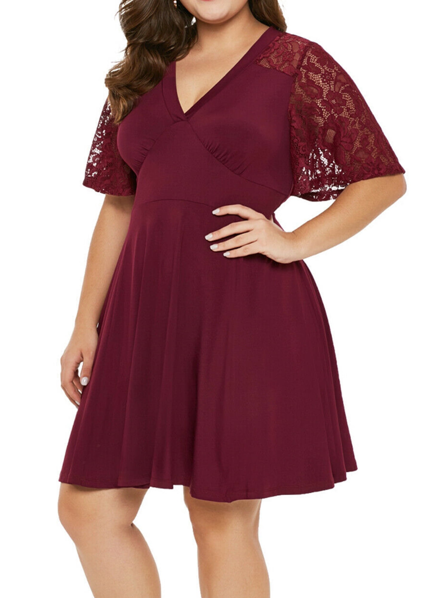Womens 50s Vintage Lace Retro Rockabilly Party Beach Evening Swing Skater Dress Womens 50s Vintage Lace Retro Rockabilly Party Beach Evening Swing Skater Dress