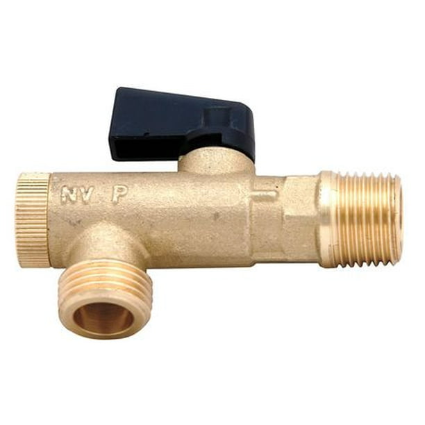 Speedaire Filter Ball Valve, Auto Drain, ChromePlated Brass, 13X541