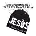 thumbnail image 2 of vlrwzc JESUS Letter Beanie Christian Knitted Hat Embroidered Skull Cap for Women Men Outdoor Camping Skiing Head Accessory, 2 of 7