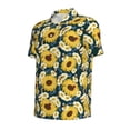 thumbnail image 4 of Wukai Sunflowers Men’s Polo Shirts,Quick-Dry Athletic Shirt,Classic Fit Shirts-X-Large, 4 of 8