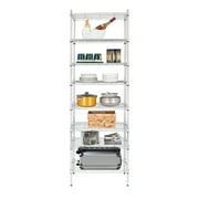 Ktaxon 8-Tier Wire Shelving Unit, Steel Storage Rack for Office Kitchen 23.6 W x 14 D x 71 H, Silver