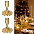 thumbnail image 4 of Candelabros de Metal de 2 uds., candelabro elegante de adorno Retro de hierro para sala de estar, decoración para fiestas y bodas, 4 of 7