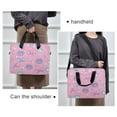 thumbnail image 6 of 16" Laptop Briefcase for Work Travel Laptop Shoulder Bag Carrying Handbag Laptop Case Dog Paw Prints and Bows, 6 of 8