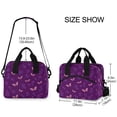 thumbnail image 3 of Insulated Crossbody Lunch Bag 10L Lunch Tote with Adjustable Shoulder Strap for Work Office Picnic Little Butterfly and Rose, 3 of 6