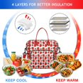 thumbnail image 4 of Insulated Lunch Bag Women, Leakproof Large Lunch Box, Reusable Lunch Cooler Bag with Adjustable Strap, Lunch Tote Bag for Work Women,Strawberry Pattern Lunch Tote Bags Gifts for Woman, Mom, 4 of 6