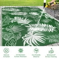 thumbnail image 5 of Aonewoe Outdoor Plastic Straw Rug 5x8 Waterproof Patio Rug Reversible Indoor Outdoor Rugs Outside Carpet for RV, Picnic, Backyard, Deck, Balcony, Porch, Beach, Green & White, 5 of 9