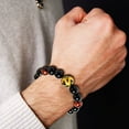 thumbnail image 3 of Merdia Men's Tiger Eye Stone stretch Bracelet Dragon King Pattern Bead for Father's day gift(16mm Yellow), 3 of 8