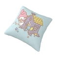thumbnail image 4 of Kuromi and My Melody Throw Pillow Cover Decoration Pillow Case Cushion for Home Sofa Couch 16"x16", 4 of 7