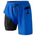 thumbnail image 4 of Kcolen Men's Swim Trunks 9 Inch,2 in 1 Swimsuit Swim Shorts Quick Dry Board Short Beach Bathing Swimming Swimwear with Pockets, 4 of 5