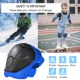 thumbnail image 1 of Rodilleras Protección Ciclismo 6 unids/set soporte de codo de rodilla niños transpirables para deportes al aire libre (azul), 1 of 8