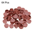 thumbnail image 3 of Uxcell 64Pcs 28mm Tapones para agujeros redondos de nylon plástico marrón-rojo, 3 of 6
