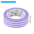 thumbnail image 2 of Uxcell Washi Tape 0.59 Inch x 10.93 Yards, 4 Roll Self Adhesive Horizontal Stripes Pattern Sticker Purple, 2 of 6