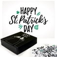 thumbnail image 2 of Ambesonne St Patrick's Day Jigsaw Puzzle Durable Cardboard, Brush Written Art, 1000 pcs, White Jade Green Black, 2 of 5