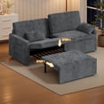 thumbnail image 5 of Modular Sectional Pull Out Sofa Bed,6-in-1 Convertible Loveseat Sleeper Sofa couch with Independent Extendable Seats,Dark Gray, 5 of 10