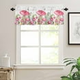 thumbnail image 3 of Mushroom Valances for Windows Farmhouse Kitchen Curtains Valances Rod Pocket Valance Curtains for Kitchen Windows Pink Butterfly Rustic Botanical Leaf Window Valances for Bathroom Bedroom 54"x18", 3 of 6