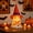 Orange, variant on Night Light Ghost Ornament for Home table, Cute Halloween Decorations Spooky Figurine, Halloween Bedroom Decor with Warm Glow 4.7x4.3 Inch