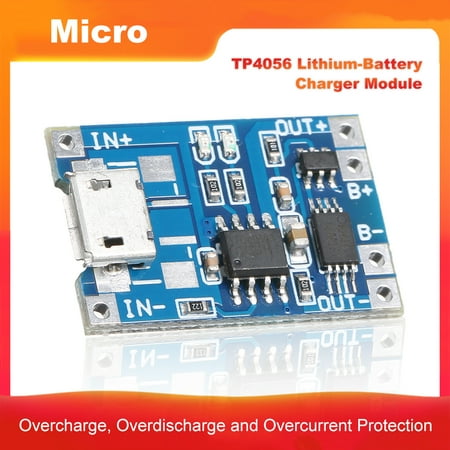 

Suzicca Micro/Type-C/Mini USB 5V 1A TP4056 18650 Lithium-Battery Module Charging Board With Protection Dual Functions 1A Li-ion