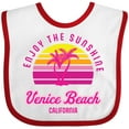 thumbnail image 3 of Inktastic Summer Enjoy the Sunshine Venice Beach California in Pink Boys or Girls Baby Bib, 3 of 4