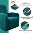 thumbnail image 2 of Housse de Canapé Jacquard Inclinable, Housse de Canapé Extensible Cyan Foncé, Protecteur de Meubles en Spandex pour Petit Canapé 1 Place Salon, Lavable en Machine, 2 of 6