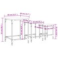 thumbnail image 4 of vidaXL Nesting Coffee Tables 3 pcs Smoked Oak Engineered Wood, 4 of 5