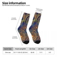 thumbnail image 5 of Celestial Steampunk Socks Blue Gold Mandala Leisure Stockings Female Warm Soft Running Spo, 5 of 7
