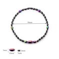 thumbnail image 3 of Hadanceo Women Artificial Hematite Rainbow Beaded Magnetic Bracelet Ankle Chain Gift, 3 of 6