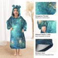 thumbnail image 3 of FORMRS Wearable Blanket Hoodie with Sleeves for Kids Cozy Flannel Sweatshirt, Magical Forest Glowing Lights, 3 of 7