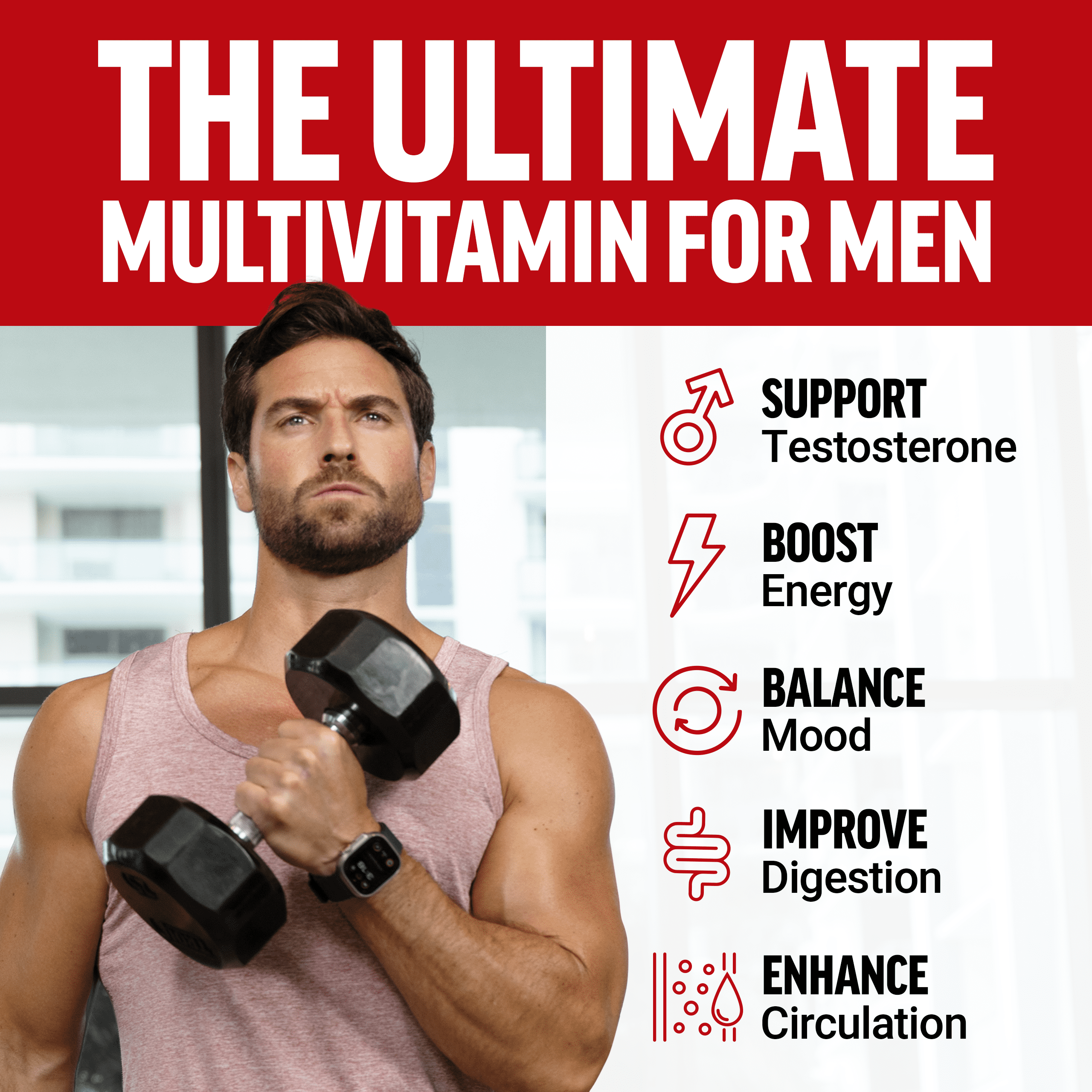 Force Factor Test X180 Multivitamin, Testosterone Booster Supplement for Men, Support Muscle, Strength, Performance & Vitality, 50+ Nutrients for Men’s Health & All 13 Essential Vitamins, 120 Tablets