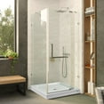 thumbnail image 4 of Shower Set for 28" x 28" Space - Double Threshold Acrylic Shower Base | Shower Enclosure - Polished Chrome Hardware, 4 of 11