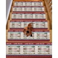 thumbnail image 2 of Lake Rules Stair Treads for Wooden Steps Indoor Runner Rug Carpet, Red Green Brown Paddle Striped Rudder Wooden 10 Pieces Peel and Stick Staircase Step Treads Covers Washable Throw Door Mats, 30"x8", 2 of 6