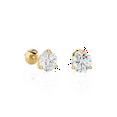 thumbnail image 2 of 3/4 Carat Diamond Round Stud Earrings for Women in 14k Yellow Gold (L-M, I1-I2, cttw) 3-Prong Martini Setting and Screw Back by Privosa Fine Jewelry, 2 of 4