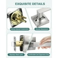 thumbnail image 4 of Poignées de Porte en Nickel Brossé Levier de Porte en Nickel Utilisation Privée Ensemble de Serrure de Porte Intérieur Poignée de Porte de Salle de Bain/chambre Nickel Satin Réversible pour Portes Latérales Gauche Droite, 4 of 8