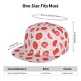 thumbnail image 6 of Balery Baseball Cap Flat Bill Hats for Men Adjustable Size for Running Workouts and Outdoor Activities All Seasons Dad Hat(Strawberry ), 6 of 9
