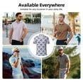 thumbnail image 5 of Susaid Donut with the USA Fag Print Men's Short Sleeve Polo Shirt, Golf Shirts for Men, Business Casual Polos-4X-Large, 5 of 6