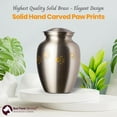 thumbnail image 4 of Best Friend Services Ottilie Paws Pet Urn-SML, Pewter/Horz Brass Paws, 4 of 4