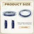 thumbnail image 2 of 1set 4 rolls Tiger Tail Wire Nylon-coated Stainless Steel Round Medium Blue 0.38mm about 32.8 Feet(10m)/roll, 2 of 3
