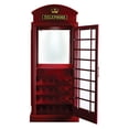 thumbnail image 2 of RAM Game Room Old English Telephone Booth Home Bar Cabinet, 2 of 4