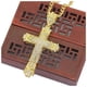thumbnail image 4 of Cadena SacredDiamon07 3Pzas Oro Collar Cruz Dije 3.5x5.7cm Metal., 4 of 5