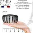 thumbnail image 4 of southwit Paris French Side Combs Large 2 Colors Each Curved French Twist Hair Combs Decorative, Strong Hold Hair Clips for Women Bun Chignon Up-Do, No Slip Styling Girls Hair Accessories, Made in, 4 of 5